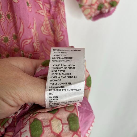 Cleobella Magdelena Wildflower mini dress pink floral XS puff sleeves garden - Picture 7 of 10